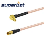 Superbat MMCX Male Right Angle to MMCX Female Straight Pigtail Cable RG316 15cm