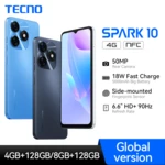 TECNO SPARK 10 4G Smartphone 50MP Rear Camera 5000mAh NFC 68FHD+ Display Cellphone