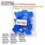 17PCS 3296W adjustable resistance package potentiometer 100R 200R 1K 2K 10K 20K 50K 105 101 102 103 104 201 202 203 501 502 503