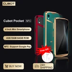 [2022 NEW] Cubot Pocket, 4 Inch Mini Phone, Android Smartphone, NFC, 4GB RAM, 64GB ROM (128GB extended), 16MP Camera, Dual SIM