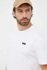 Bavlnené tričko Calvin Klein pánsky,biela farba,jednofarebný,K10K112749