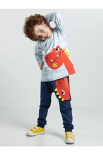 Denokids Orange Dino Boys Pants Suite