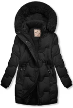 Steppjacke für Mädchen mit Kapuze Schwarz