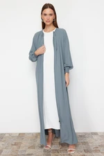 Trendyol Mint Mevlana Model Woven Thin Crepe Cape & Abaya & Abaya