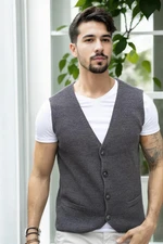 90862 Dewberry Mens Knitwear Vest-ANTHRACITE