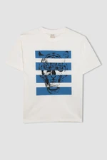 DEFACTO Boy's Crew Neck Printed Short Sleeve T-Shirt