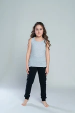 Girls' T-shirt Tola with wide straps - melange