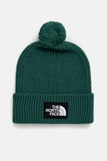 Čiapka The North Face TNF Logo Box Pom Beanie zelená farba, NF0A3FN3NL11