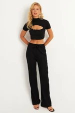 Cool & Sexy Women's Black Window Suit