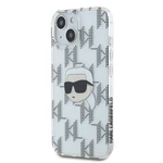 Zadní kryt Karl Lagerfeld IML Electroplated Karl Head pro Apple iPhone 15, transparentní