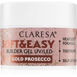 Claresa Soft&Easy Builder Gel podkladový gel na nehty odstín Gold Prosecco 12 g