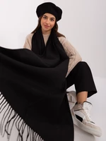 Black monochrome women's scarf