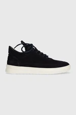 Semišové sneakers boty Filling Pieces Low Top Suede Organic tmavomodrá barva, 10122791658