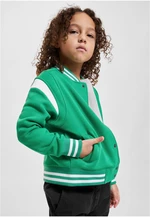 Boys Inset College Sweat Jacket bodegagreen/white