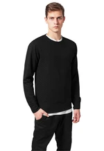 Diamond Quilt Crewneck Black