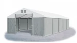 Garážový stan 4x8x2,5m střecha PVC 560g/m2 boky PVC 500g/m2 konstrukce ZIMA Bílá Šedá Šedé