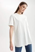 DEFACTO Regular Fit Crew Neck Basic Short Sleeve T-Shirt Tunic