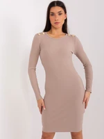 Dress-RV-SK-9219.13P-dark beige