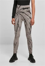 Women's leggings with a cotton tie with a high waist black/asphalt