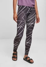 Women's AOP Geometric Black Leggings