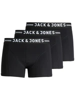 3PACK men's boxers Jack and Jones black