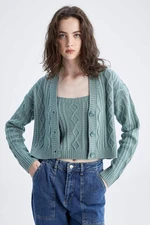 DEFACTO Regular Fit V-Neck Cardigan