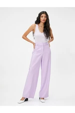 Koton Tuba Unsal X - Wide Leg Pants Ribbed