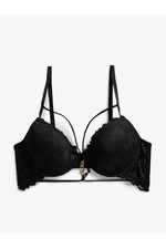 Koton Lace, Padded Push Up Bra with Chain Detail