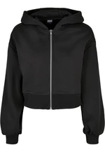 Women's Short Oversized Zipper Jacket Black