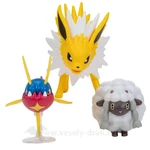 Jazwares Pokémon akčné figúrky Wooloo, Carvanha, Jolteon 5 - 7 cm