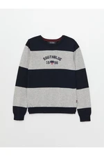 LC Waikiki Crew Neck Striped Long Sleeve Boy Knitwear Sweater