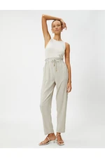 Koton Pockets Casual Pants High Waist Tie the Waist