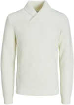 Jack&Jones Pánský svetr JJSTANDFORD Regular Fit 12236287 Cloud Dancer M