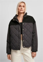 Women's oversized Diamond Quilt Puffer Jacket black