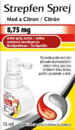 STREPFEN 8,75 mg, Sprej, Med a Citron 15 ml