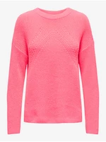 Pink women's basic sweater ONLY Bella - Women