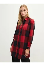 LC Waikiki Plaid Long Sleeve Poplin Women's Shirt Tunic