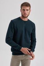 DEFACTO Regular Fit Crew Neck Cotton Basic Plain Sweatshirt