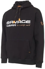 Savage Gear Horgászpulóver Cosmo Hoodie Fekete tinta L