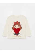 LC Waikiki Crew Neck Long Sleeve Printed Baby Girl T-Shirt