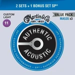 Martin MA535 Authentic Acoustic x3 Cuerdas de guitarra