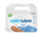 WATERWIPES 100 % BIO Odbúrateľné obrúsky, 4 x 60 ks