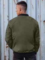 Pánská bunda bomber jacket zelená Dstreet