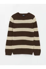 LC Waikiki Crew Neck Color Blocked Long Sleeve Boy's Knitwear Sweater