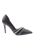 DGN Ysf-07-23y Women's Silver Stone Band Evening Dress Shoes