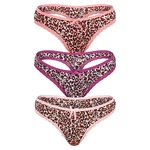 3PACK women's thongs Fine woman multicolor