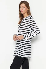 Trendyol Black Striped Stone Detailed Knitted Tunic