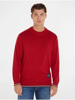 Red men's sweater with silk Tommy Hilfiger - Men