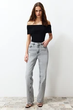 Trendyol Gray Low Waist Wide leg Jeans