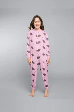 Pumba Children's Jumpsuit with Long Sleeves, Long Pants - Wild Pink